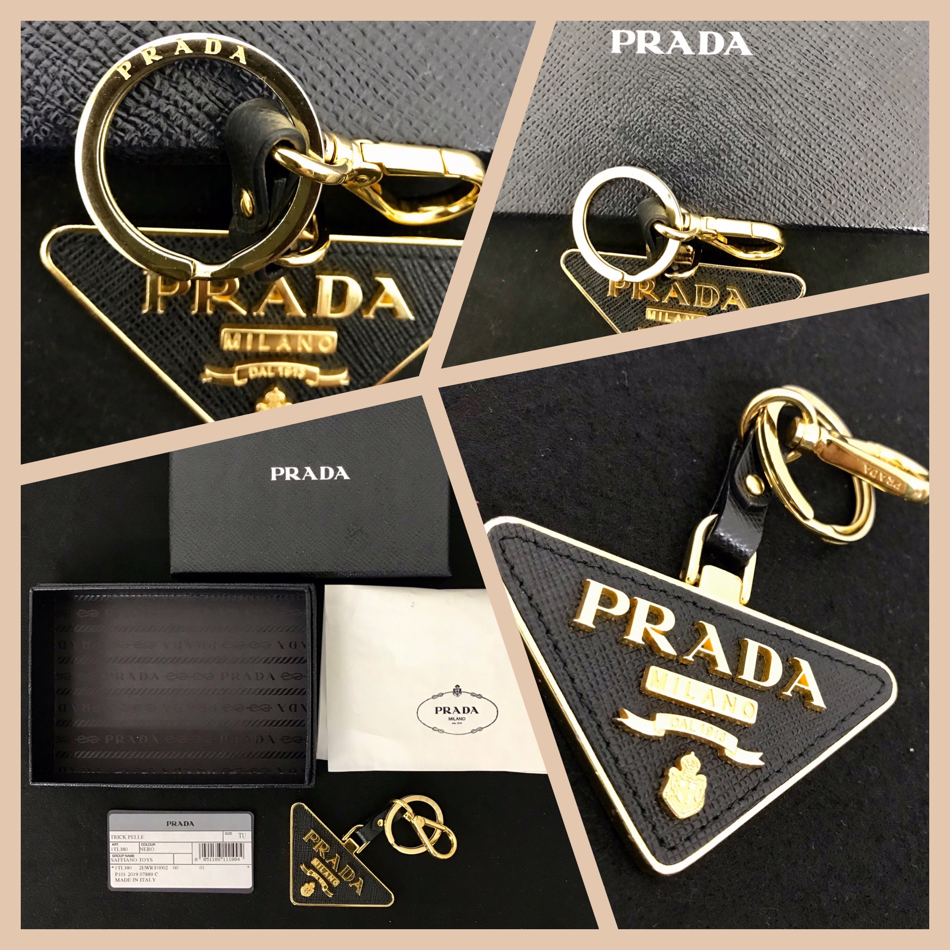 PRADA プラダ トライアングルロゴ キーホルダー