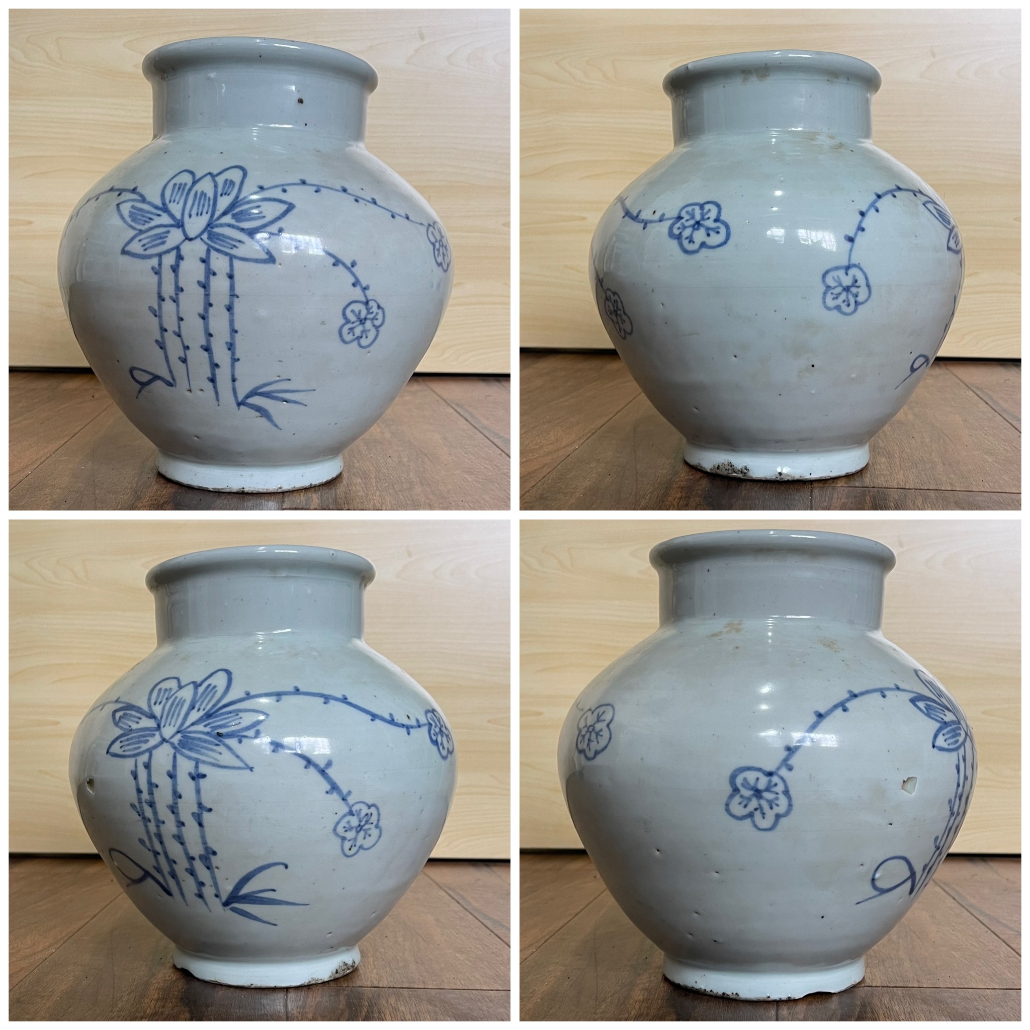 染付草花文壺（そめつけそうかもんつぼ）／青花壺（せいかつぼ）